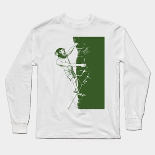 Monkey man climbing the wall Long Sleeve T-Shirt